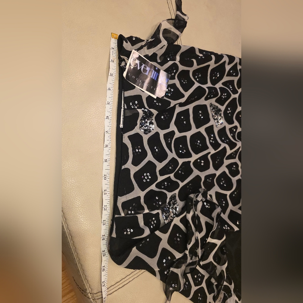 Chetta B Long Maxi Mermaid with sequence, Skirt chiffon Giraffe Animal Print It - Picture 15 of 15